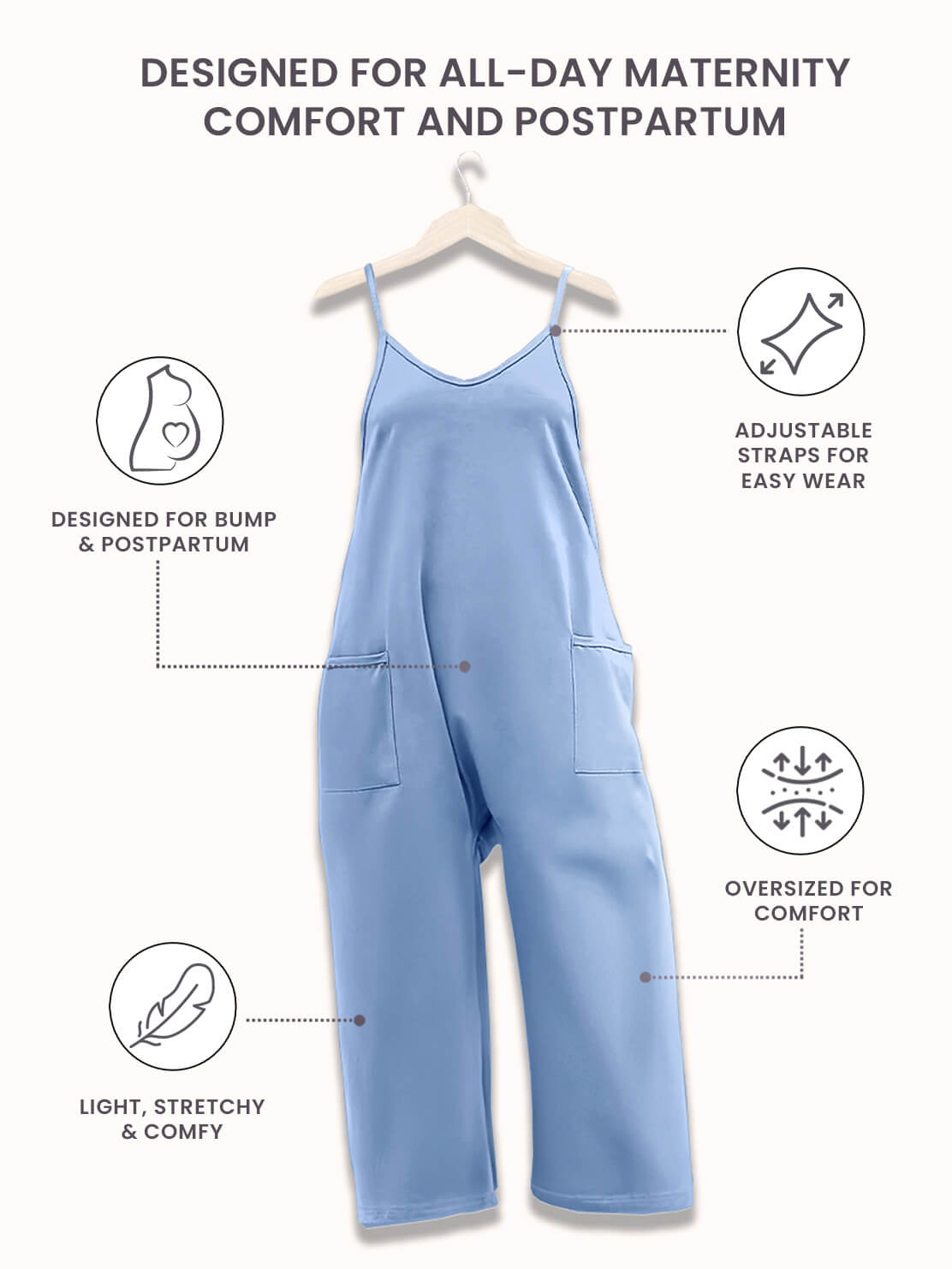 Avalance™| Oversized Maternity &amp; Postpartum Jumpsuit