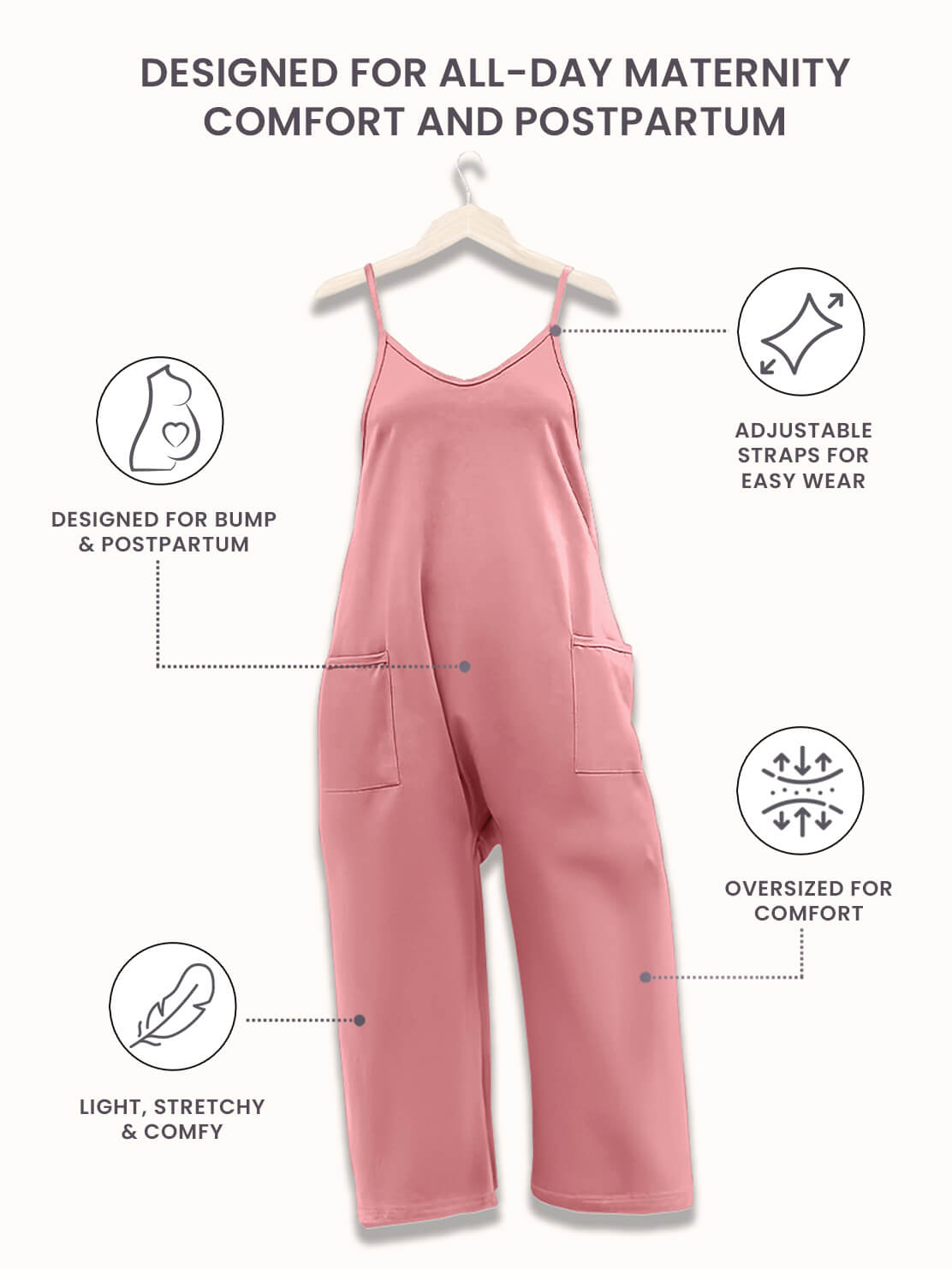 Avalance™| Oversized Maternity &amp; Postpartum Jumpsuit