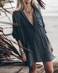 Avalance™| Lena Cotton Blend Shirt Dress