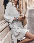 Avalance™| Lena Cotton Blend Shirt Dress