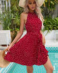 Avalance™| Elegant Polka Sleeveless Dress