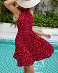 Avalance™| Elegant Polka Sleeveless Dress