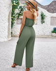 Avalance™| Slim Fit Solid Color Tube Top Jumpsuit