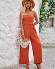 Avalance™| Slim Fit Solid Color Tube Top Jumpsuit