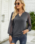 Avalance™| Waffle Lace Long Sleeve Top