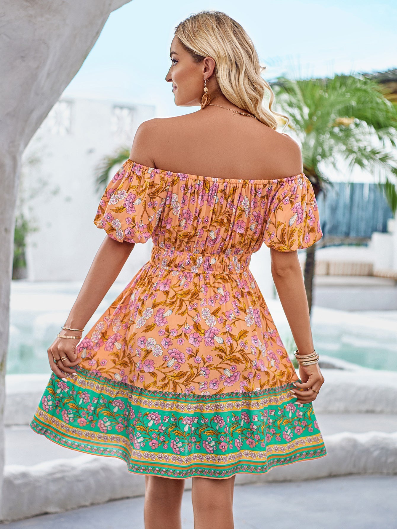 Avalance™| Off Shoulder Printed Dress