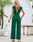 Avalance™| Solid Short Sleeve Knitted Jumpsuit