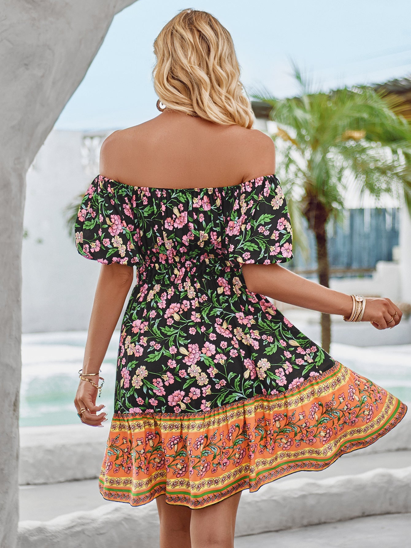 Avalance™| Off Shoulder Printed Dress