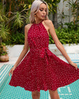 Avalance™| Elegant Polka Sleeveless Dress