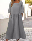 Avalance™| Alyssa Cotton-Linen Dress