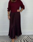 Avalance™| Long Sleeve Jumper + Pleated Bottom Dress