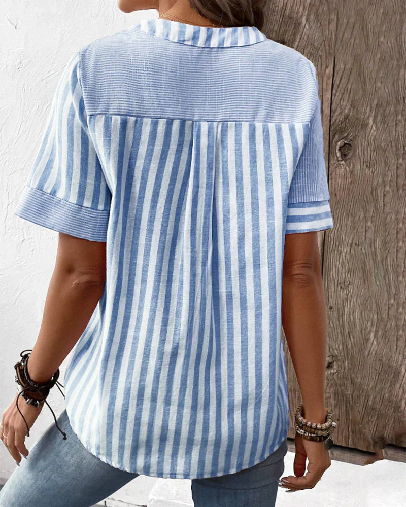 Avalance™| Elegant Striped Blouse