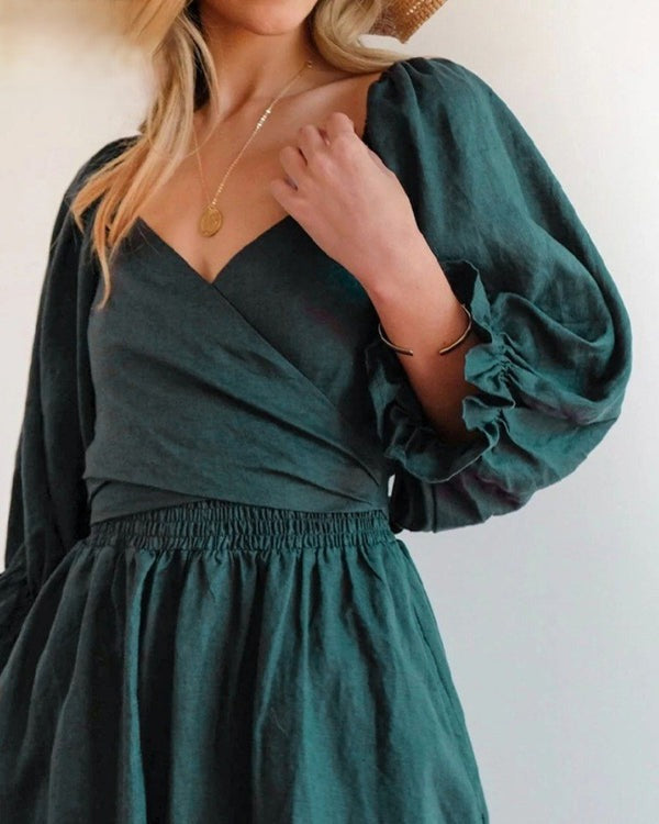 Avalance™| French Folded Sleeves Dress